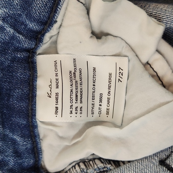 KanCan Estilo 5 Button Distressed Ripped Denim Blue Jeans Women's Sz 7/27 EUC - Picture 8 of 8